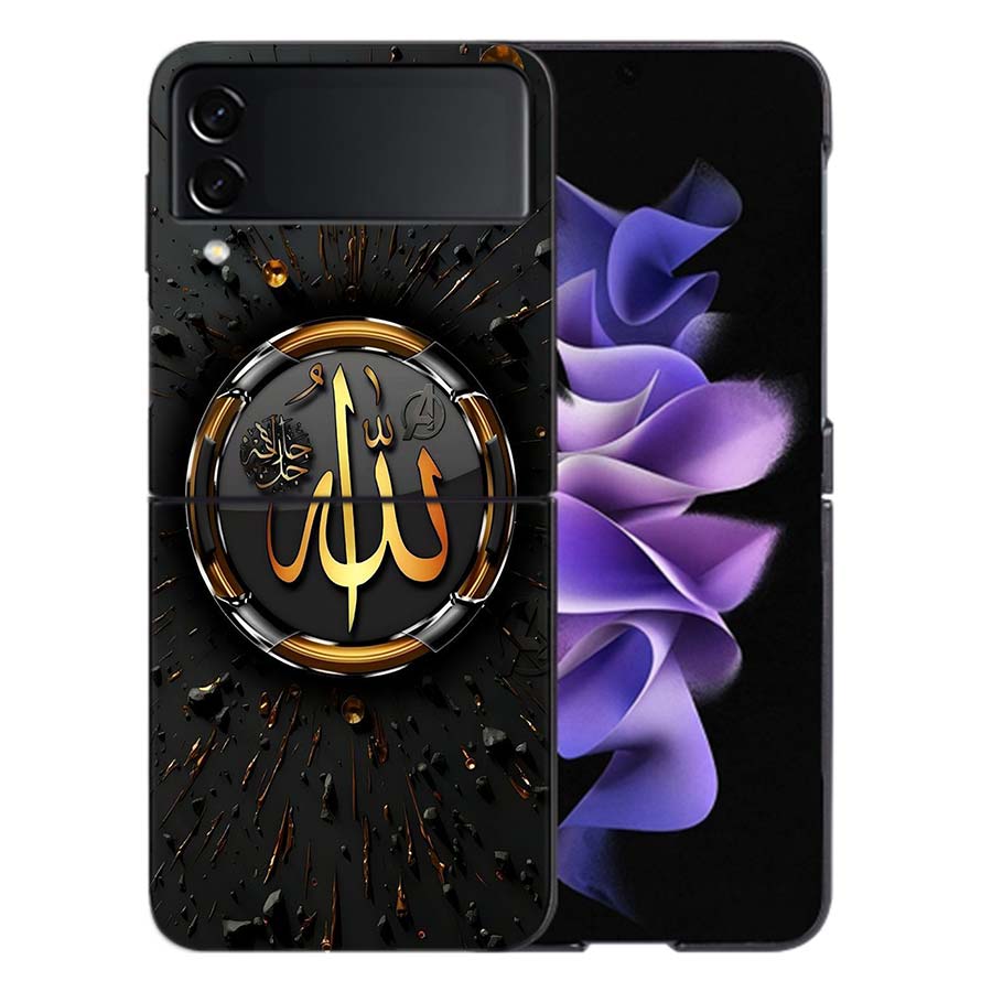 Trendy Simple God Coque For Samsung Z Flip7 6 Galaxy Case Shockproof Z Flip5 Z Flip3 4 5G Hard Cover Phone TPU PC Hard Funda