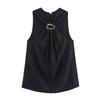 Zbzr Spring New Women Clothes Detachable Brooch Design Sense Hanging Collar Sling Shirts Top 5127727