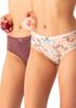 Figi damskie bawełniane (2pack) klasyczne z koronką LPC 590 Key
