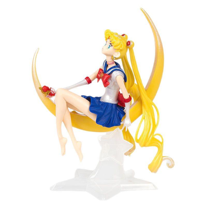 Crescent Moon Pretty Girl Cake Topper with Moon Base - Large Size Soldier Figurine