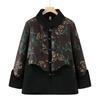 Old lady winter woolen coat thick grandma Tang suit top large size elderly clothes velvet