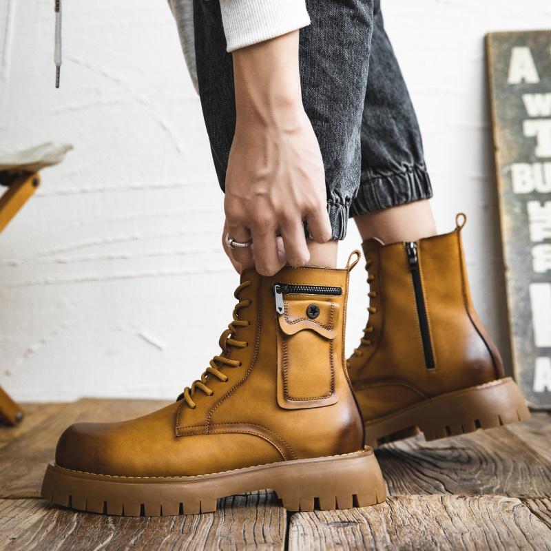 Autumn and Winter Men's Boots Fashionable New Designer Style Outdoor Motorcycle Daily Office Business Party Quality Shoes Hot