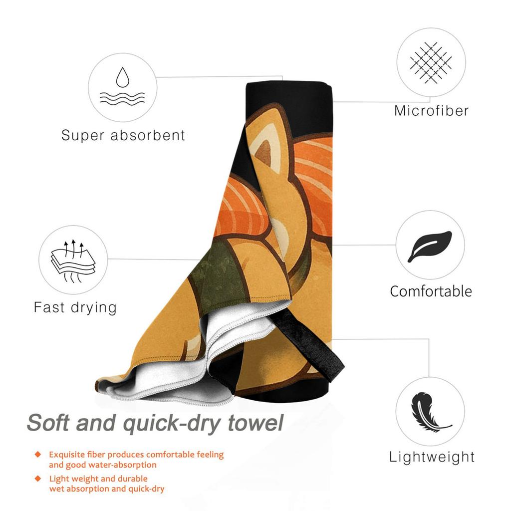 Sushi Cute Shiba Inu Dog Beach Towel Soft Microfiber Quick Dry Absorbent Quick Towels For Bath