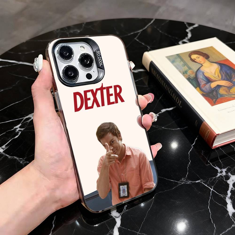 TV D-Dexter DM M-Morgan Pouzdro na telefon Pro iPhone 17,16,15,14,13,12,11 Plus,Pro Max,XS,Barevný Stříbrný Černý Kryt