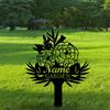 Individueller Metall-Gartenstecker Ringelblume Hofdekoration Personalisierter Gartenschild Metallkunst für den Außenbereich