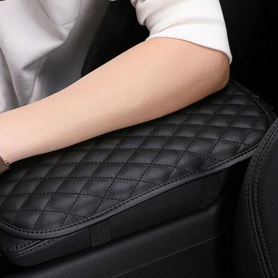 Universal Car Armrest Cushion Cover Center Console Box Pad Leather Protector