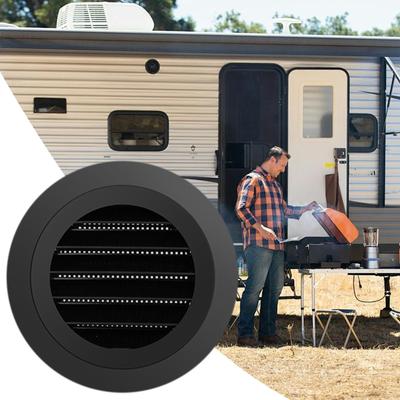 RV Heater Exhaust Vents Cover Exterior Wall Air Outlet Vent Grille Round Duct Cap Air Cover Hole Plug Ventilation System