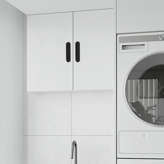 Self-Stick Oval Sliding Door Pull Aluminum Alloy Instant Stick-on Door Handle Sliding Barn Doors Windows Cabinets Hidden Recessed Pull Handle