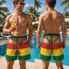 Fun Mens Brazil Venezuela Beach Shorts  Lightweight Swim Trunks Summer Holiday Resort Surfing Pool Vacation Sportswear