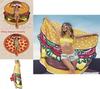 Hamburgers Donuts Pizza Design Beach Towel For Kids And Adults With Polyester Fabric For Pool And Beach Use