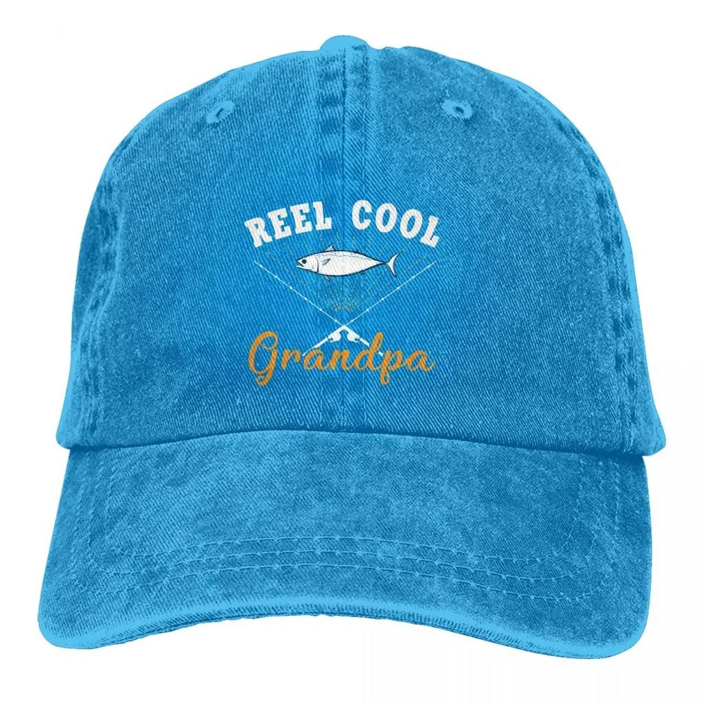 Summer Cap Sun Visor Mens Reel Cool Grandpa Fishing Design Hip Hop Caps Fishing Cowboy Hat Peaked Trucker Dad Hats