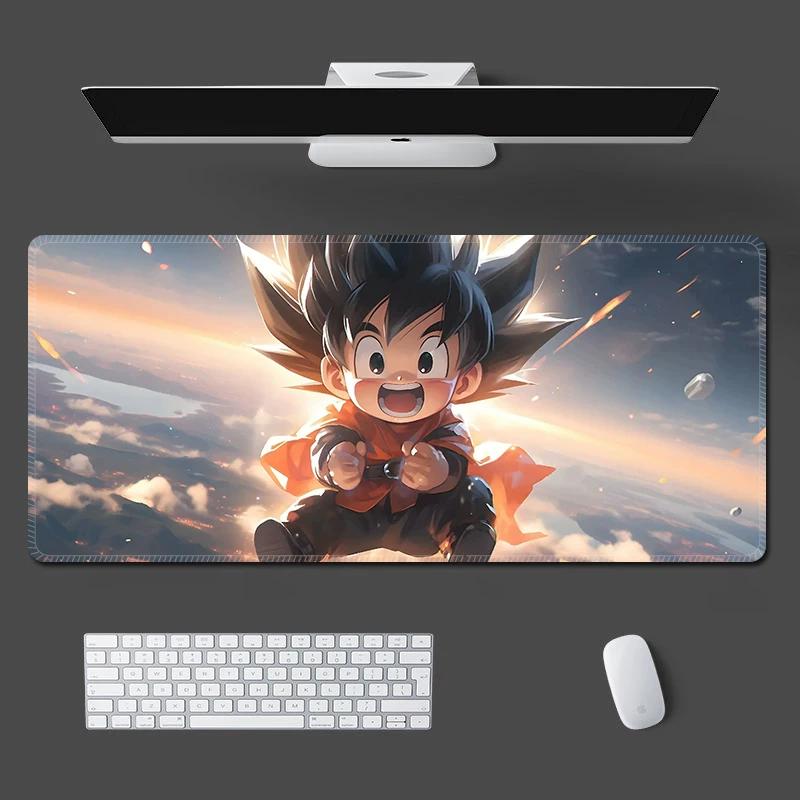 Men's Mouse Pad Leather Anime Dragon Ball Waterproof Anti-Slip Mouse Pad Son Goku Desk Pad Customized Locking Laptop Keyboard Pad Student Writing Pad