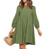 Women's  Sleeve Long Sleeve Patchwork Loose Swing Dress