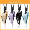 Shape Tooth Wolf Pendant Necklace Transparent Solid Color Jewelry Decoration