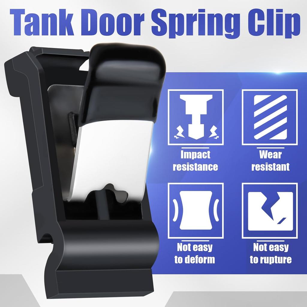 Black Plastic Fuel Door Spring Clip Compatible with Toyota Car, - Avalon, Camry, RAV4, 2004-2009 4Runner (Replace 77360-35040)