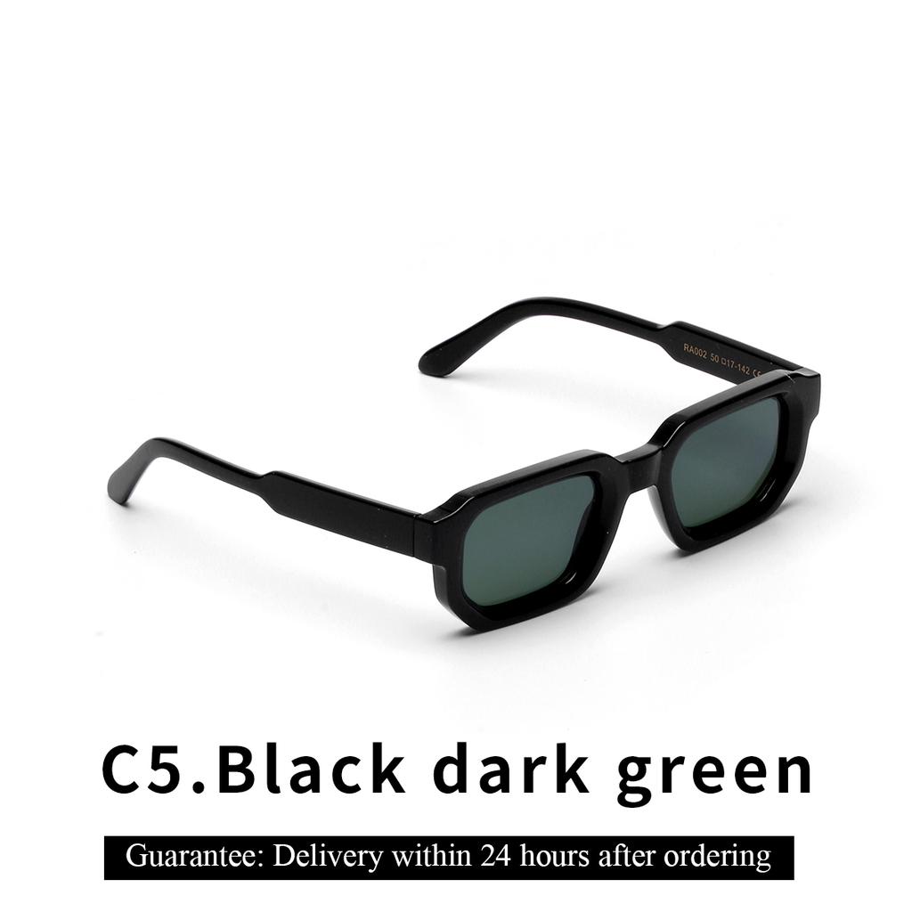 Ruiao Męskie Okulary Przeciwsłoneczne w Stylu Vintage z Prostokątną Oprawką Modne Retro Okulary Przeciwsłoneczne Luksusowy Design Marki Odcienie UV400 Okulary Damskie Okulary Przeciwsłoneczne