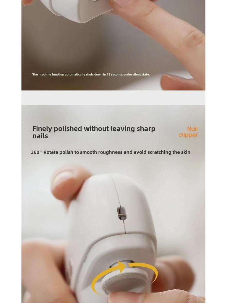 Automatic 2-in-1 Electric Nail Polisher & Clipper for Kids - Anti-Splash Design