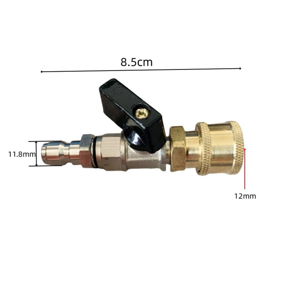 High Pressure Washer Ball Valve Kit Quick Connect Plug Portable Water Flow Switch Sturdy Multiuse for Attachments Hose Switch