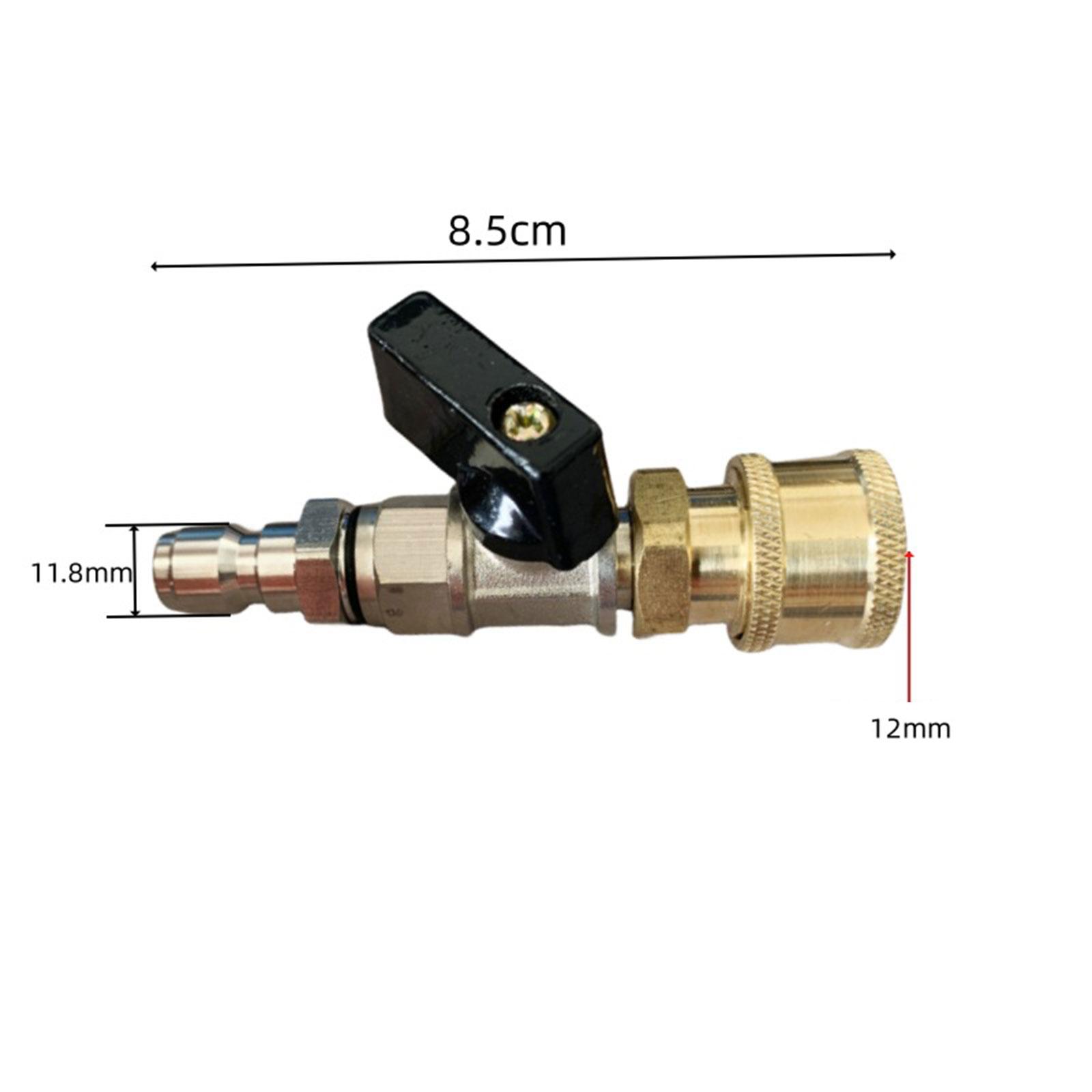 

High Pressure Washer Ball Valve Kit Quick Connect Plug Portable Water Flow Switch Sturdy Multiuse for Attachments Hose Switch
