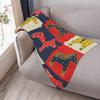 Best Seller _ Swedish Dala Horse Throw Blanket Warm For Sofa Thin Decoratives Kid'S Stuffeds Blankets