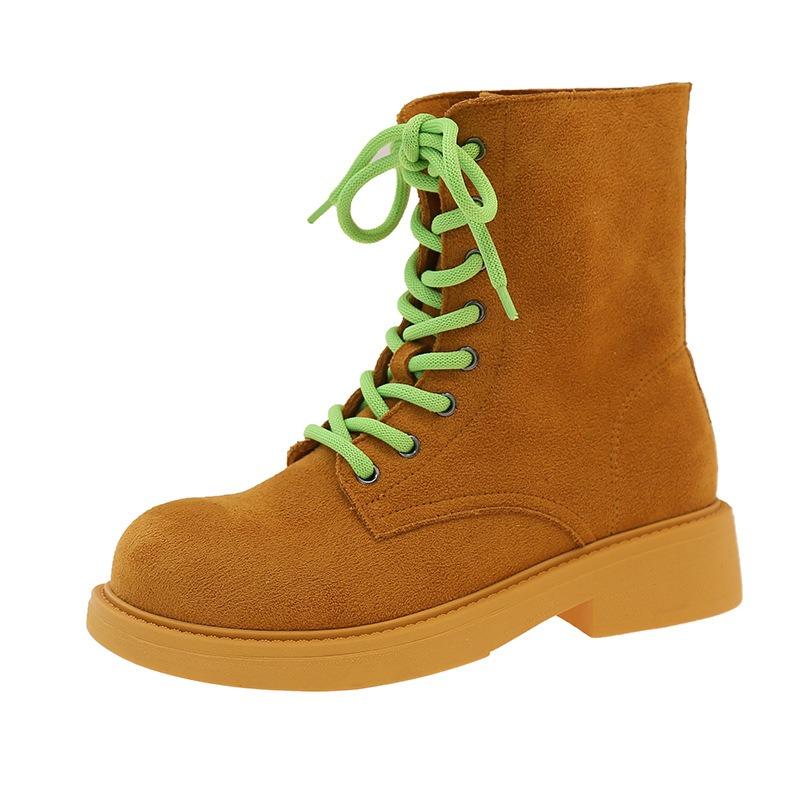 Soft Leather Platform Martin Boots Women's Summer Thin New Tooling Boots Outdoor Mountaineering Locomotive Short Boots