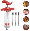 Stainless Steel Spice Syringe Set Meat Turkey Chicken Flavor Injector Kitchen Sauce Marinade Injection Home Kitchen Accessories