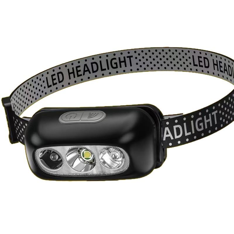 Rechargeable Ultra-Bright Sensor Headlamp - Lightweight, Waterproof, and Strong Light for Night Fishing