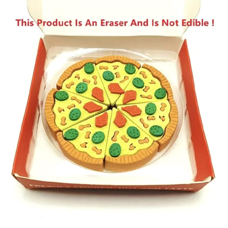 

Style Creative Modeling Simulation Pizza Eraser Student Studying Stationery Supplies 8.7 * 9 * 2CM