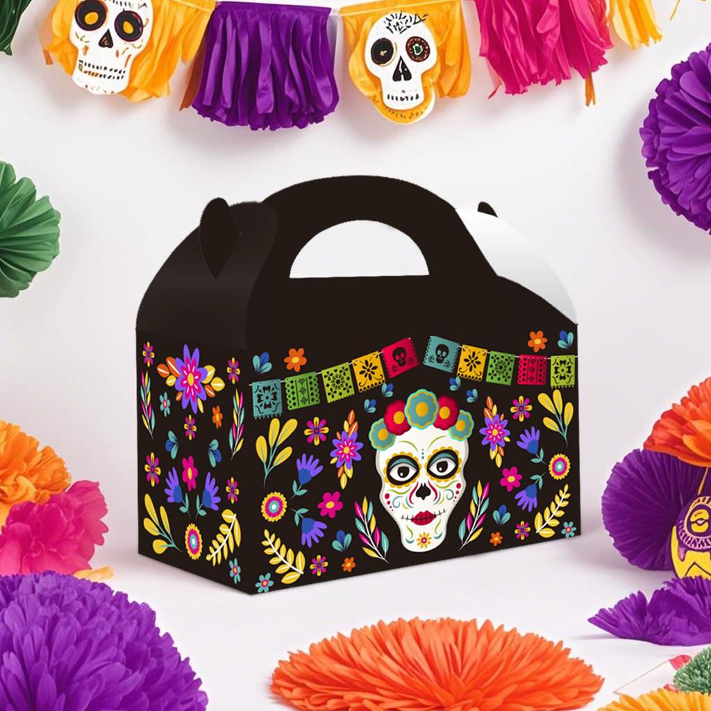Mexican Day Of The Dead Ghost Day Party Decorative Gift ******Dead Skeleton Food Packaging Portable Box Customized