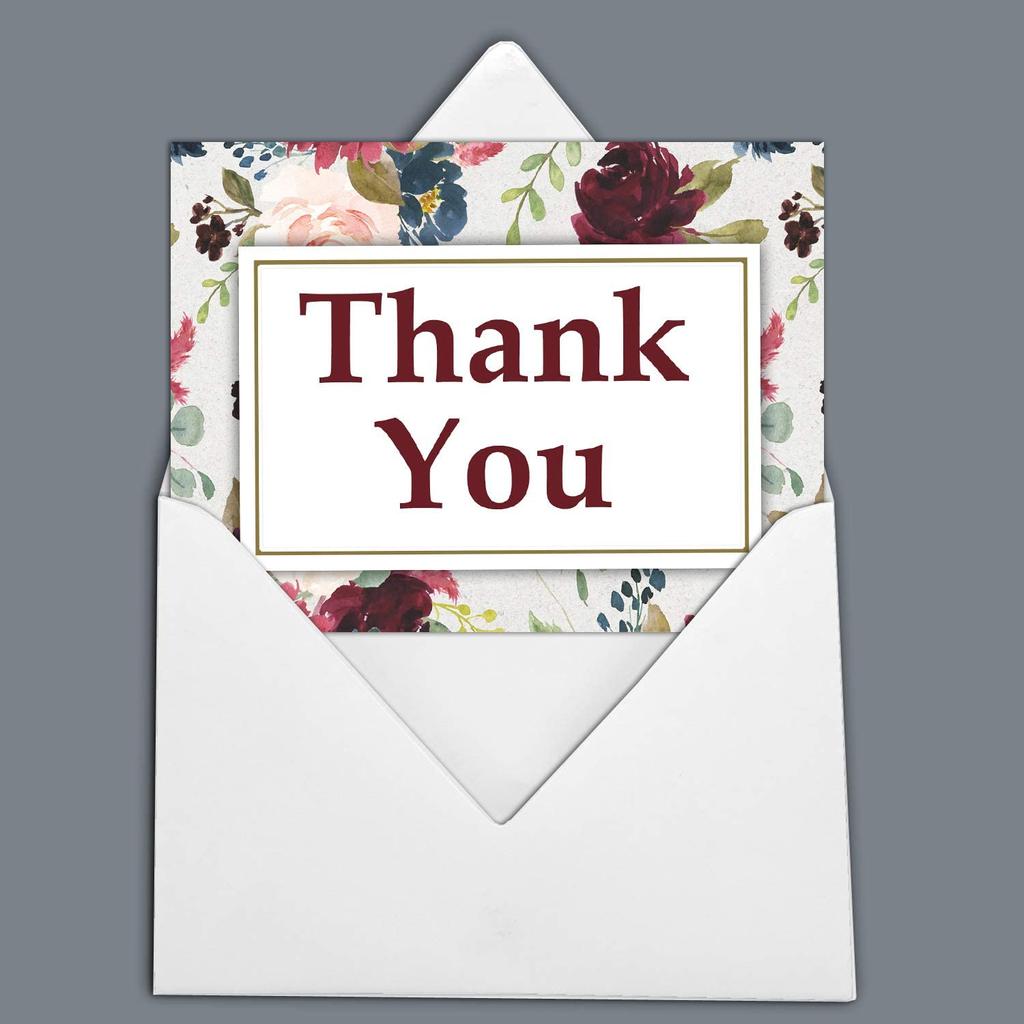 Darling Souvenir Baby Shower Thank You Notes Folded Blank Greeting Card With White Envelopes - 36