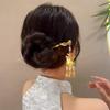 Retro Chinese Style Tassel Hair Clip For Women Hair Stick Pins Flower Handmade Hairpins Charm Jewelry Accessories Hair Ornaments