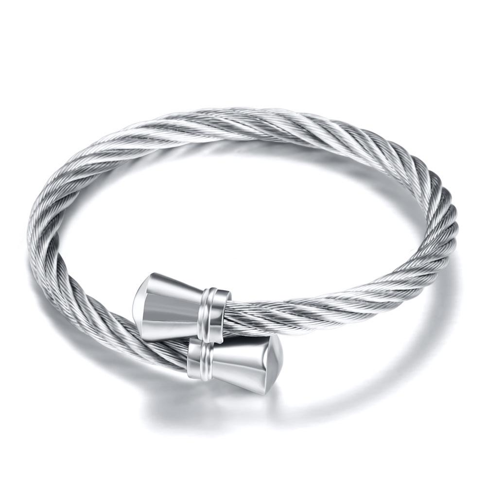 Elegant European American Adjustable Steel Wire Cone Head Bracelet