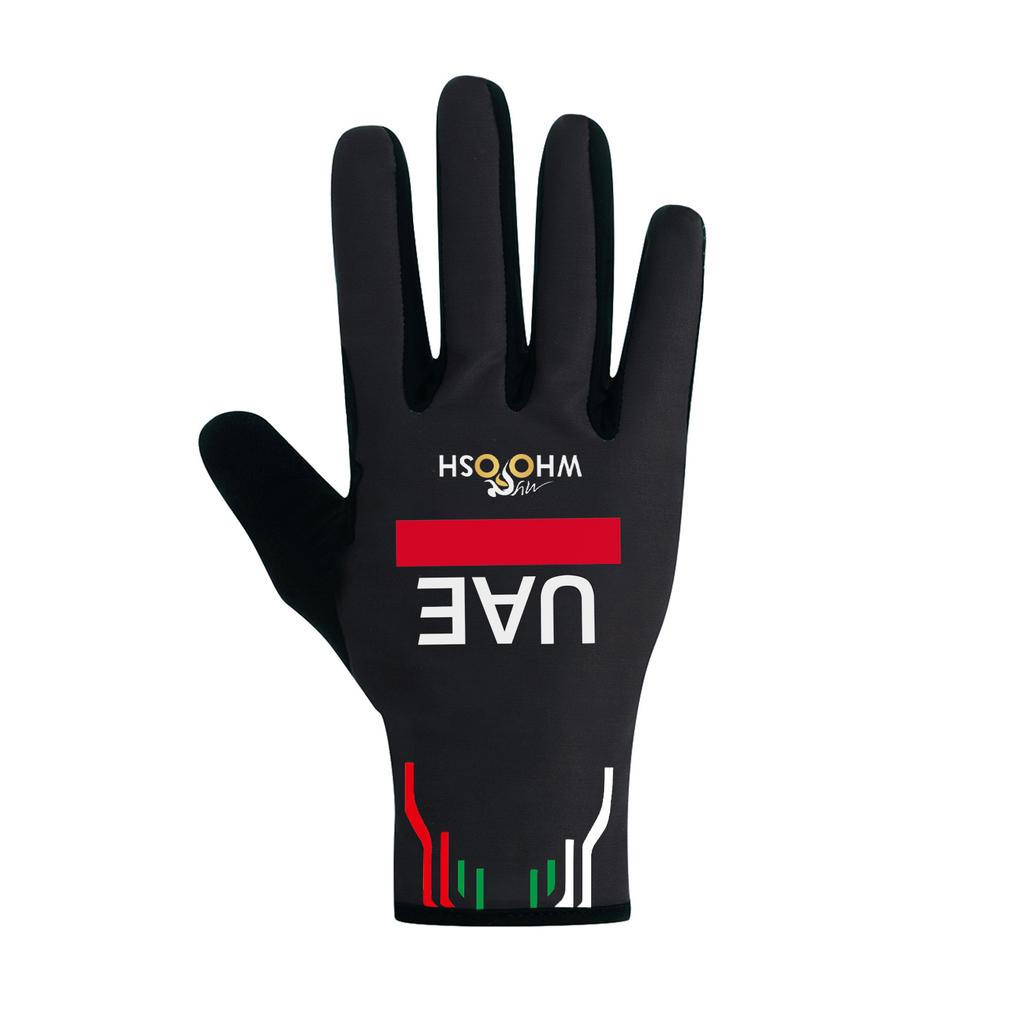 Fluor Yellow 2026 UAE Sports Cycling Gloves Full Finger Men Road Bike Gloves Running Fitness Warmth Gym Riding Bicycle Gloves