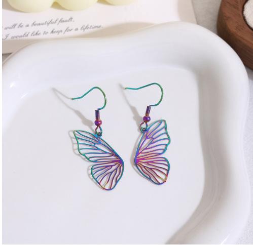 Creative Personality Symphony Hollow Butterfly Earrings, Light Luxury Ethnic Style Sweet Cool Style Fashion Temperament Earrings