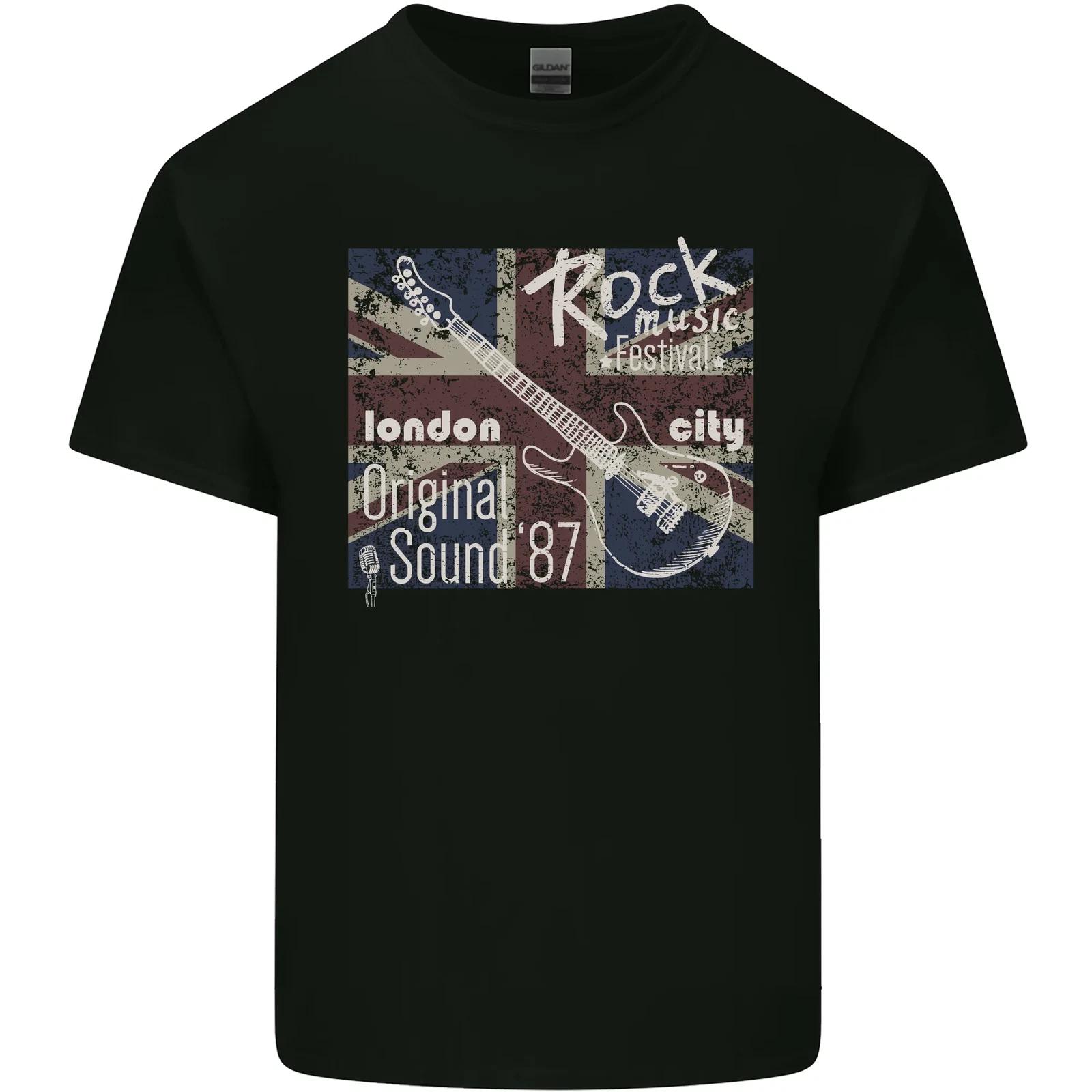 London Rock Gig Retro Guitar Flyer Kids T-Shirt Childrens XL
