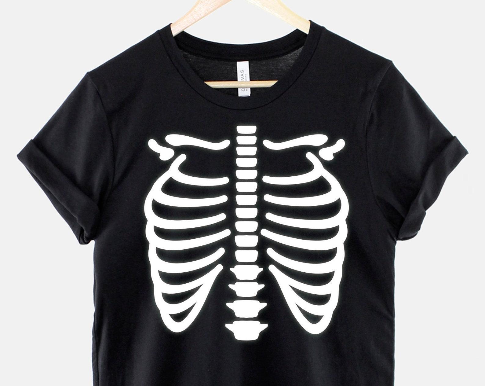 Kids Halloween Skeleton Shirt - Childrens Halloween Costume S
