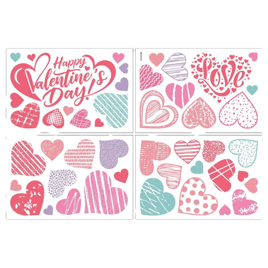 Heart-shaped Electrostatic Valentine's Day Wall & Window Stickers - 2026 Edition