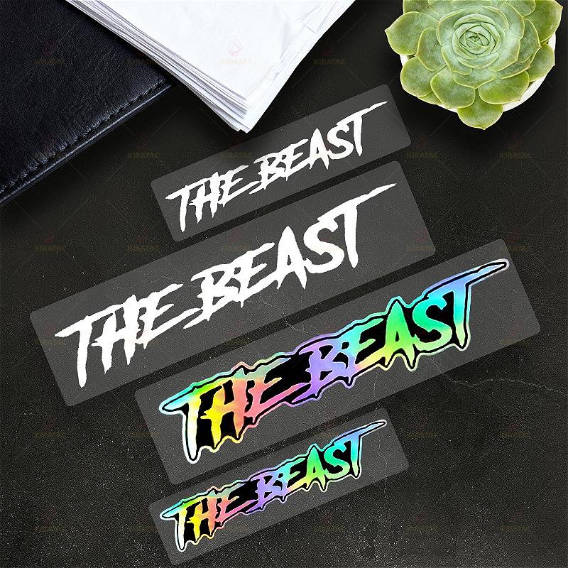 2 Größen Kombipack THE BEAST Motorradaufkleber Wasserdicht für Motorrad-Kraftstofftanks, Helme, Fahrradkarosserien, Universelle Vinyl-Aufkleber