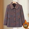 Autumn and winter lapel thick coat wife loose clothes old autumn clothes new old tops