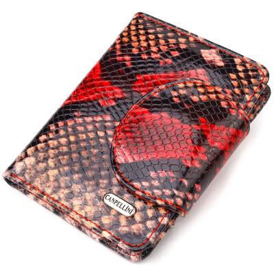 Small Women's Wallet Made of Genuine Leather with Snake Embossing CANPELLINI Wallet 21667 Multicolour