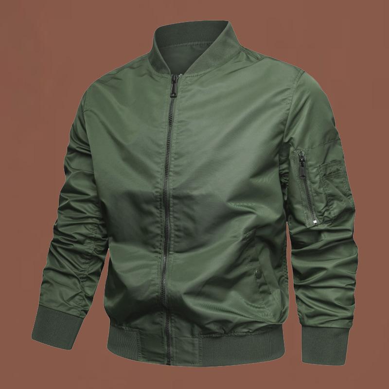Men's Bomber Jacket Lightweight Flight Jackets Casual Softshell Varisty Jacket for Men Fashion Casual Solid Color Windbreaker In Spring Autumn