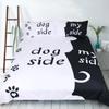 Black White Bedding Set Cat/Dog/He And Her Couple Bedclothes Pillowcase Customized Duvet Cover Set Bedspread