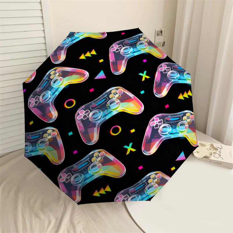1pc Gamepad Pattern Pattern Umbrella Design Automatic Opening and Closing Umbrella, High-quality Travel Umbrella,  c1128194