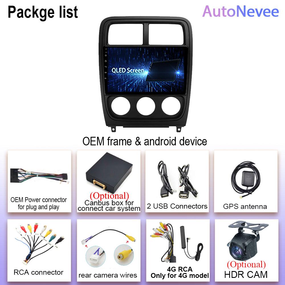 Car Stereo Unit Multimedia For Dodge Caliber PM 2009 - 2013 Navigation Carplay Android Auto QLED 5G Wifi High-perform BT Dash