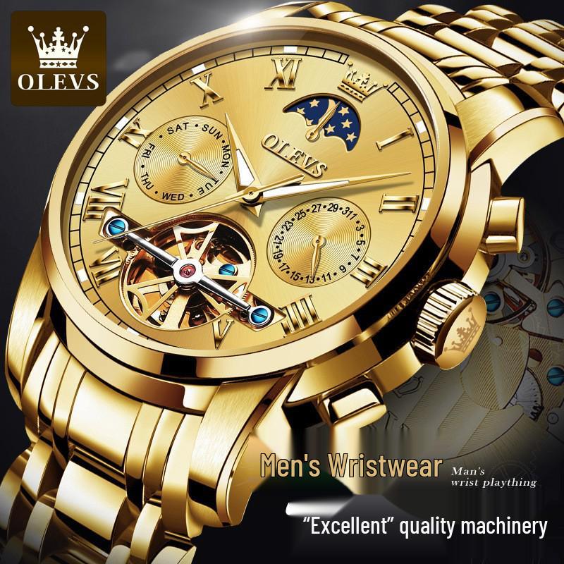 Celebrity-Endorsed Oriis Skeletonized Fully Automatic Luminous Waterproof Men s Watch