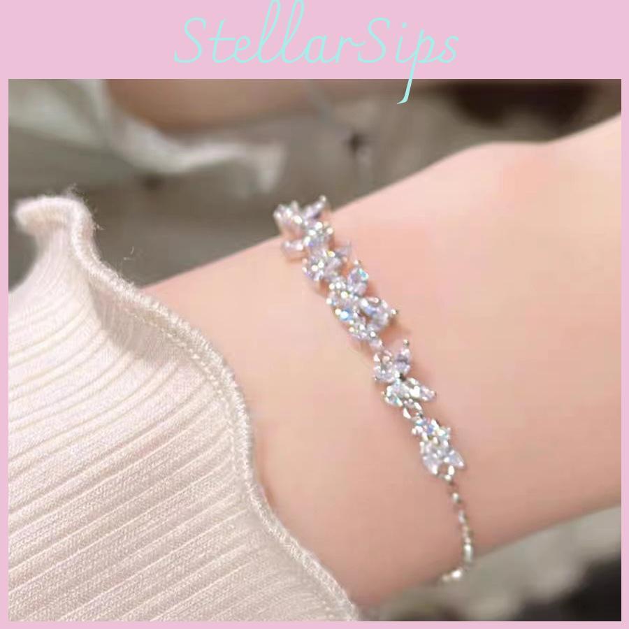 Elegant Wisteria Zircon Bracelet For Women Delicate And Luxurious Floral Design