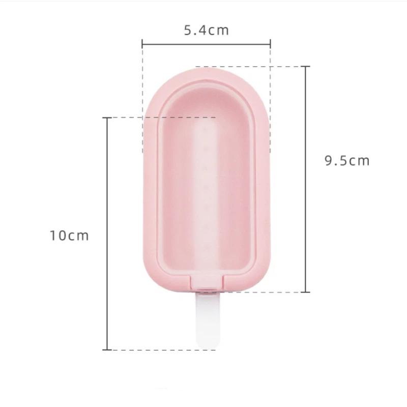 4 Pcs Silicone Popsicle Mold Set with Sticks Reusable Non-Toxic Easy Release DIY Homemade Ice Molds for Summer Family Use