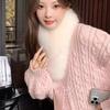 New Imitation Fox Hair Scarf Hair Hair Scarf Women's Versatile Autumn and Winter Fur Collar Thickened Long Neck Scarf