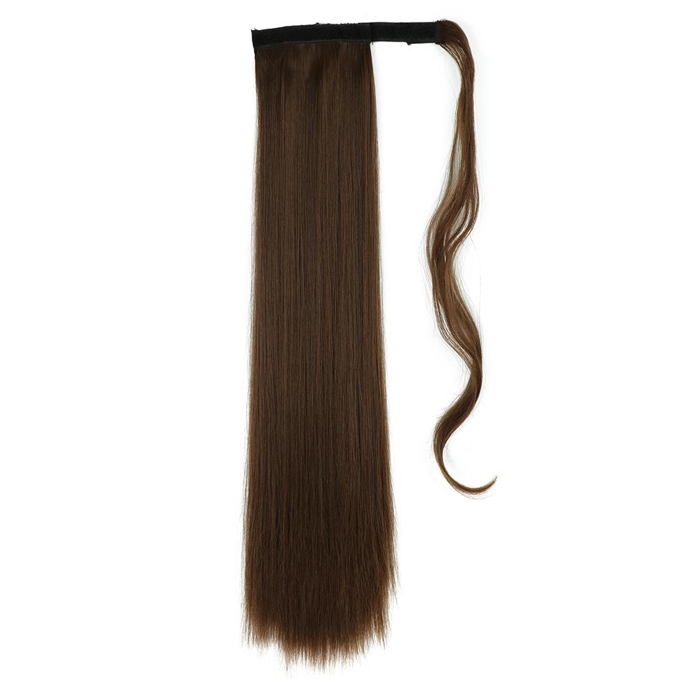 MISS WIG Women's Silky Straight Synthetic Clip In Drawstring Ponytail Hairpieces for Women Hair Extension