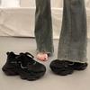 Black platform dad shoes children's spring and summer new student versatile casual foot small sports shoes